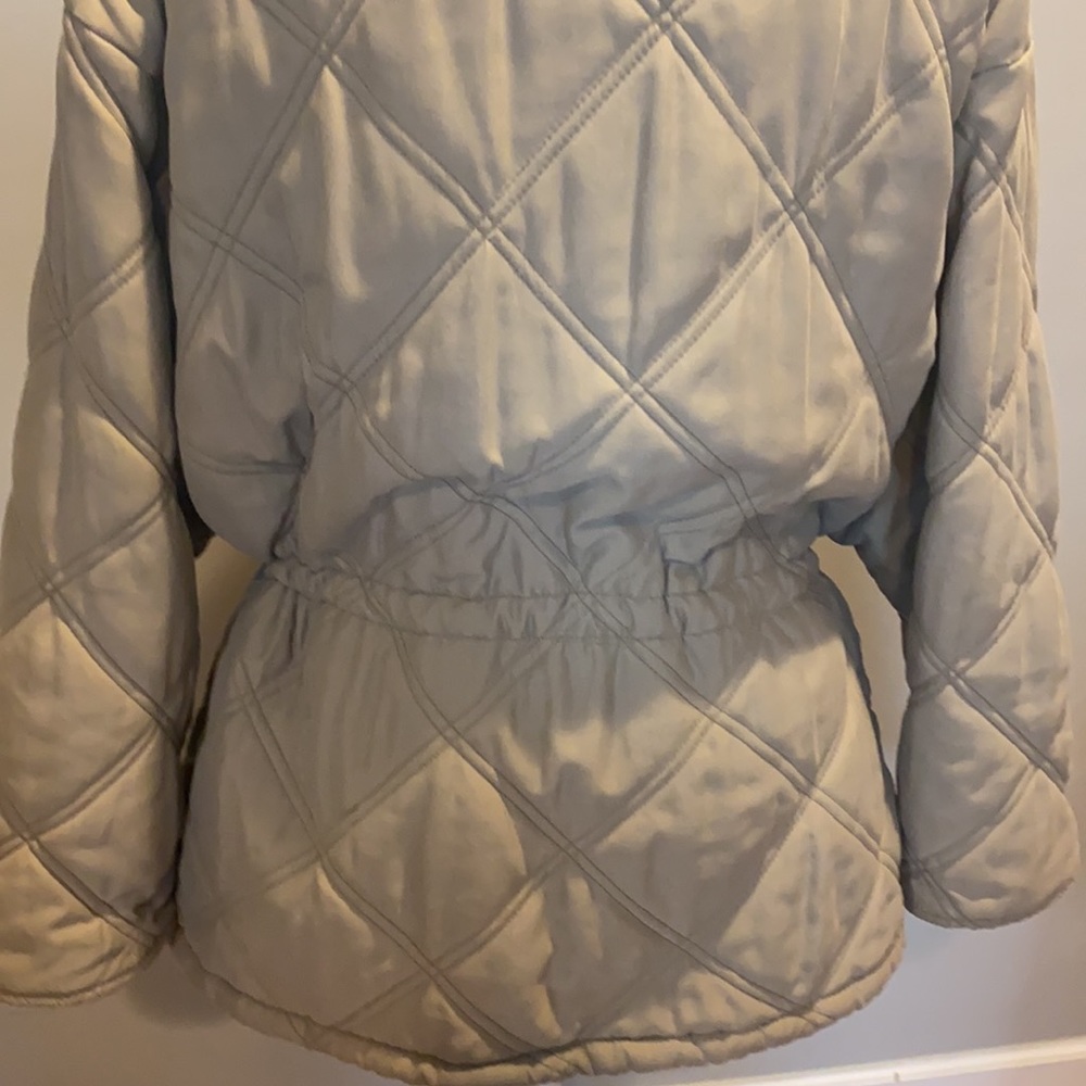 🌞 Preston & York quilted coat jacket front zip size L - Picture 9 of 12